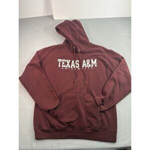 Champion Texas A&M Aggies Hoodie Sweatshirt Mens Large Maroon Pullover